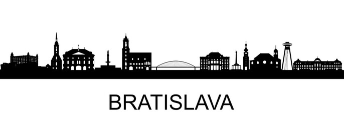 Bratislava Silhouette - obrazy, fototapety, plakaty