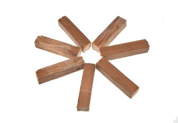 firewood isolated on white background