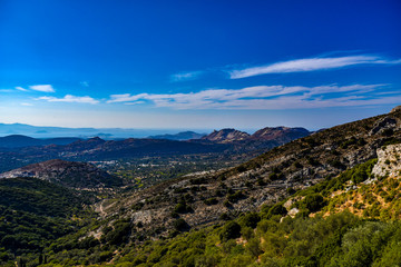 Fototapeta na wymiar Beautiful view of the hills of the island Naxos in Greece