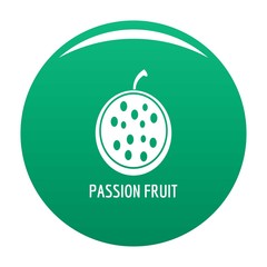 Passion fruit icon. Simple illustration of passion fruit vector icon for any design green