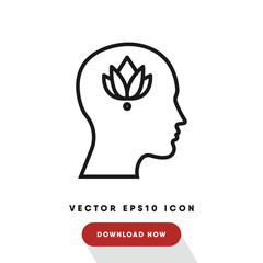 Peace of mind vector icon