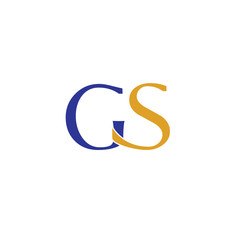 Fototapeta premium connected letter GS initial logo