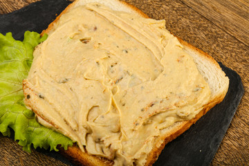 Sandwich with hummus