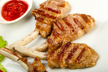 Grilled lamb