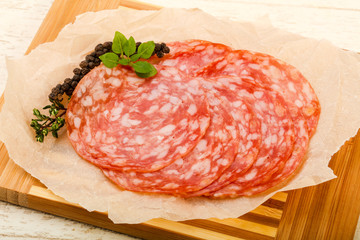 Sliced salami