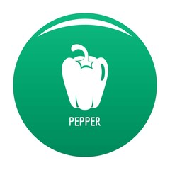 Pepper icon. Simple illustration of pepper vector icon for any design green