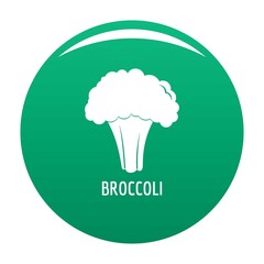 Broccoli icon. Simple illustration of broccoli vector icon for any design green