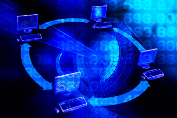 Abstract big data background. Big data illustration digital information. data stream 