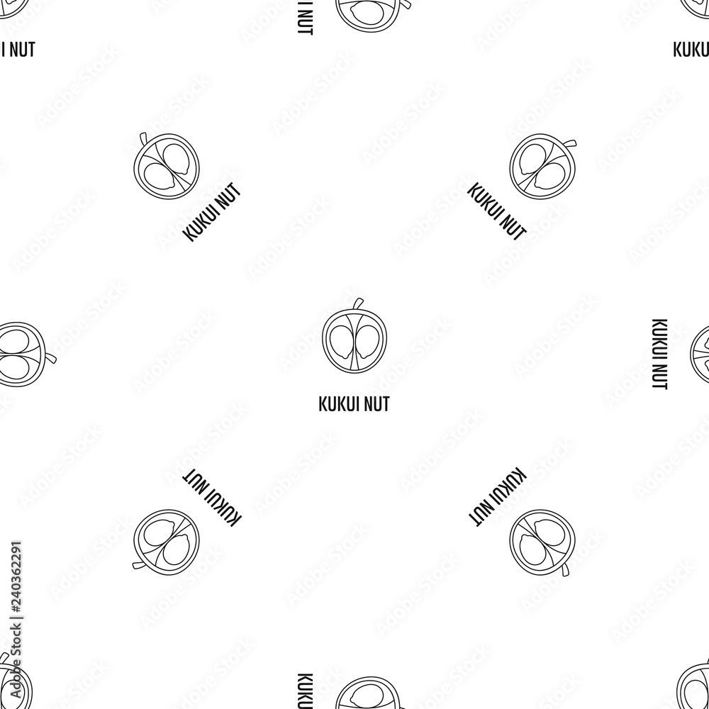 Poster kukui nut icon. outline illustration of kukui nut vector icon for web design isolated on white backg