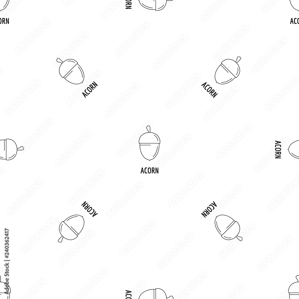 Poster acorn icon. outline illustration of acorn vector icon for web design isolated on white background