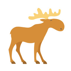 Moose cartoon icon