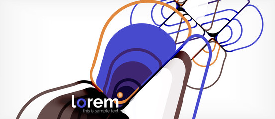 Colorful trendy geometric shapes background