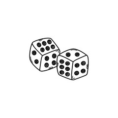 gamble dice sketch doodle