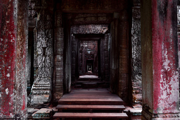 entrance corridor to the temple
