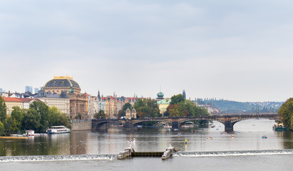 view at Charles Bridge and Castle