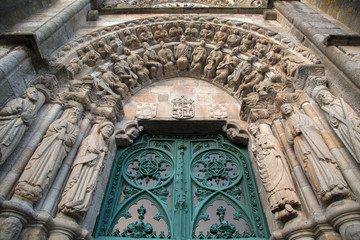 Fototapeta na wymiar Entrance at San Martino Church; Noia; Galicia