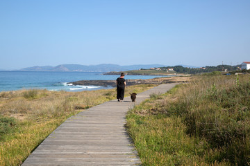 Walkway at Furnas Beach; Xuno; Galicia