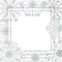 Background with gold snowflakes and a place for text. Vector illustration. EPS10