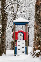 Playground in the snow
