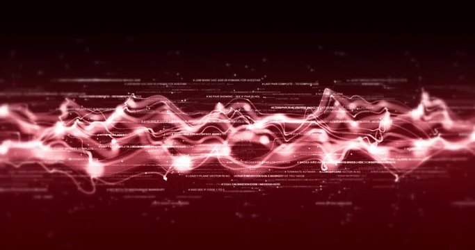 Abstract Background Animation With Flowing 3D Shapes - Technology Related Concept