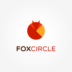 Abstract Circle Fox Shape Logo Sign Symbol Icon