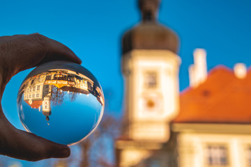 Crystal ball architecture shot at Altoetting-Bavaria-Germany