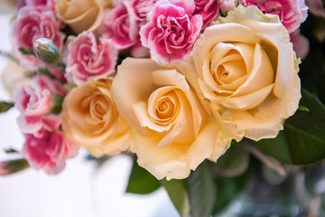 The bouquet of a red carnation
