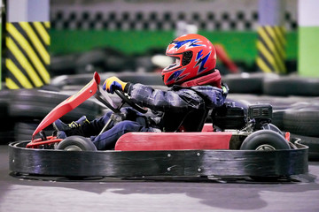 Children kart racing