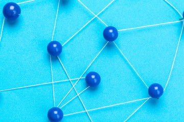 pins connected creating a network