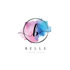 Water Color Letter Type B Logo