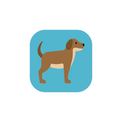 Dog, isolated on a white background. Icon, logo. Vector illustration. EPS 10.