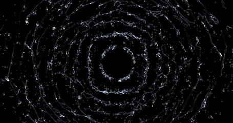 Water splash explode from center around itself. hight resulotion for element