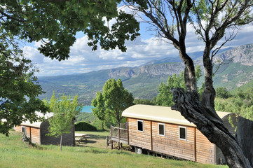 Camping with view at the Lake of Sainte-Croix