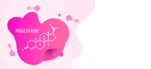 Plays role in menstrual cycle and pregnancy. Skeletal formula.