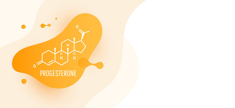 Plays role in menstrual cycle and pregnancy. Skeletal formula.