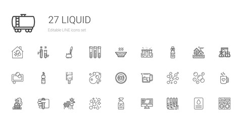 liquid icons set