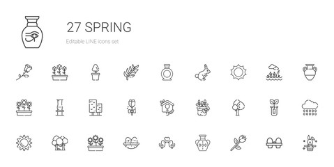 spring icons set