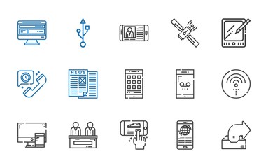 connection icons set