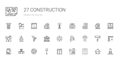 construction icons set
