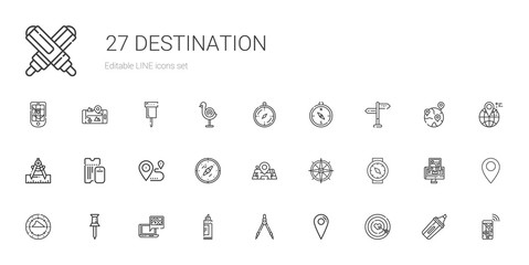 destination icons set