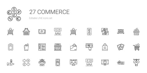commerce icons set