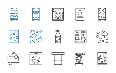 towel icons set