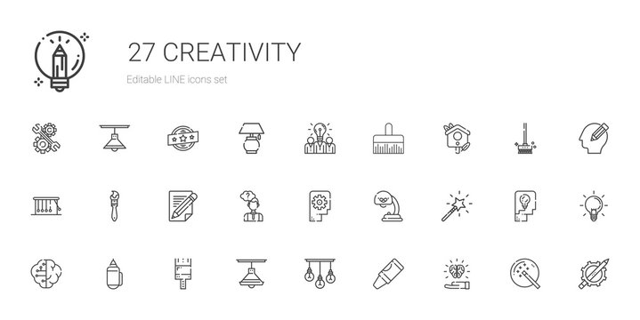 creativity icons set
