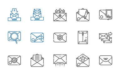 mailing icons set