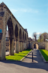 Historic remains of the Abbey Hospital of Gloucester Cathedral, Gloucestershire, UK