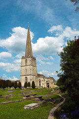 Obraz premium The historic 'wool church' at Painswick in the Cotswolds, Gloucestershire, UK