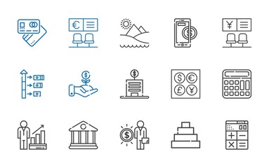 financial icons set