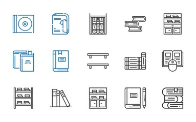 e-book icons set