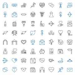 romantic icons set