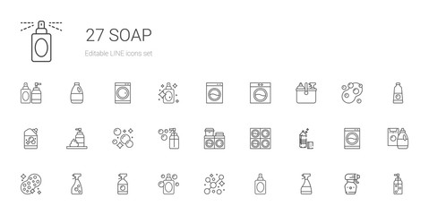 soap icons set